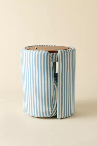 Blue Mirror Vanity & Stool Set