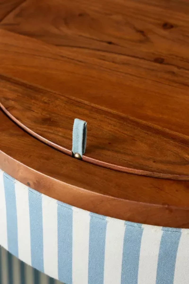 Blue Mirror Vanity & Stool Set