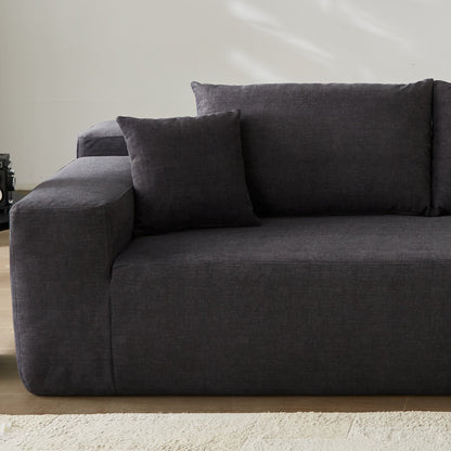 104" L-Shape Modular Couch with Chaise, Chenille Fabric, No Assembly Required