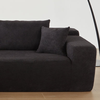 104" L-Shape Modular Couch with Chaise,Corduroy Fabric,No Assembly Required
