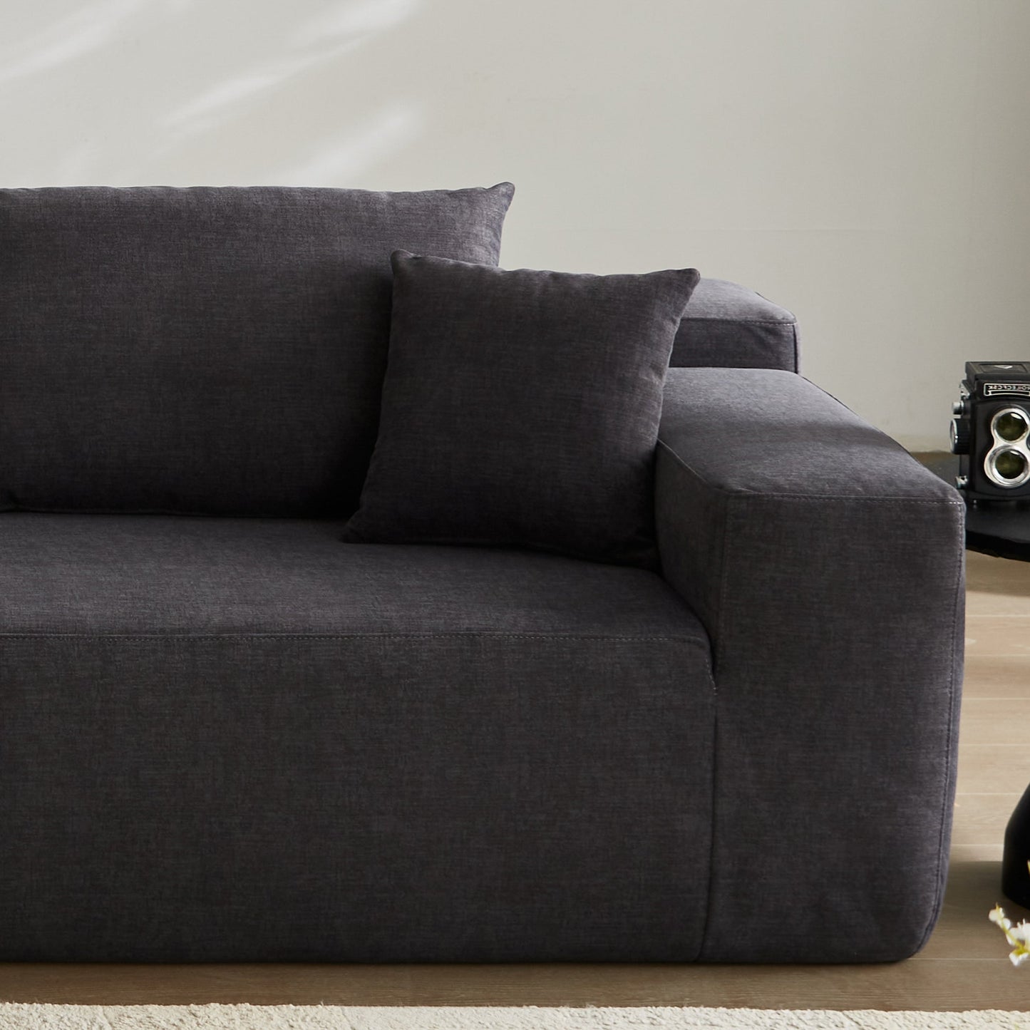 104" L-Shape Modular Couch with Chaise, Chenille Fabric, No Assembly Required