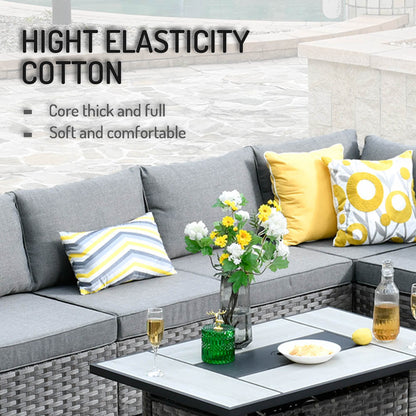 13 Pieces Outdoor Furniture with 7.68'' Broad Handrails and Rectangle 42.12'' Fire Pit Table