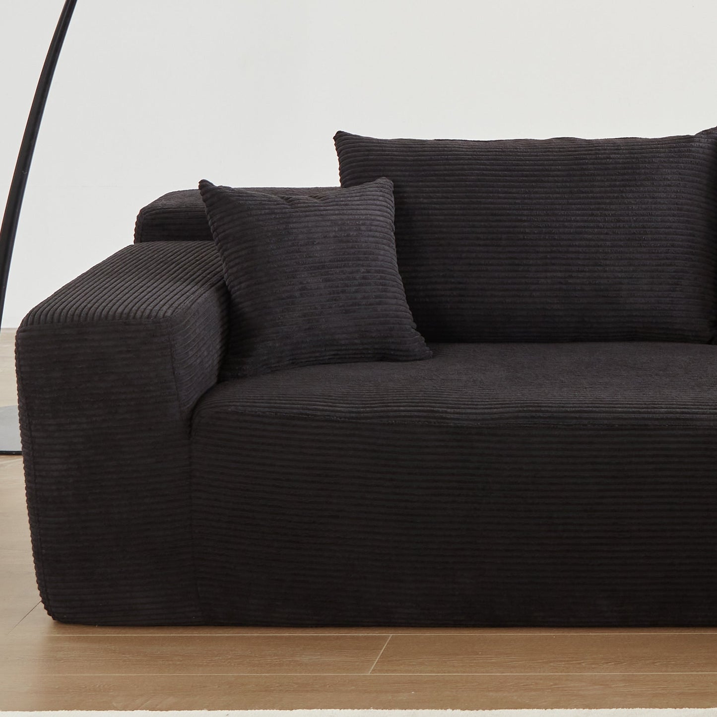 104" L-Shape Modular Couch with Chaise,Corduroy Fabric,No Assembly Required